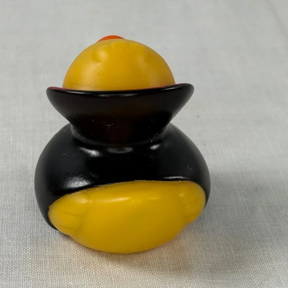 Halloween Vampire Rubber Duck Yellow Black Cape Fangs Gothic Horror Novelty Toy